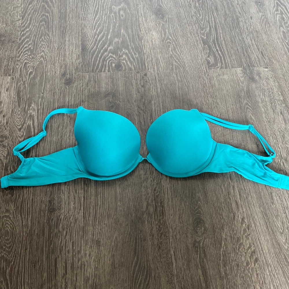 Victoria’s Secret Push Up Bra 34D Aqua Blue